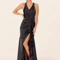 Luxe Satin Bridesmaid Dress with Ruffle Detail Madeline Gardner