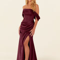 Draped Luxe Satin Bridesmaid Dress Madeline Gardner