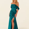 Draped Luxe Satin Bridesmaid Dress Madeline Gardner