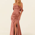 Draped Luxe Satin Bridesmaid Dress Madeline Gardner