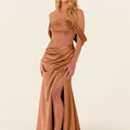 Draped Luxe Satin Bridesmaid Dress Madeline Gardner