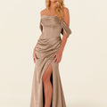 Draped Luxe Satin Bridesmaid Dress Madeline Gardner
