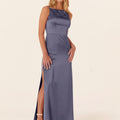 Luxe Satin Bridesmaid Dress with Strappy Back Madeline Gardner