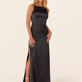 Luxe Satin Bridesmaid Dress with Strappy Back Madeline Gardner