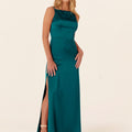 Luxe Satin Bridesmaid Dress with Strappy Back Madeline Gardner