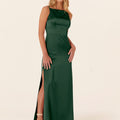 Luxe Satin Bridesmaid Dress with Strappy Back Madeline Gardner