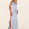 Luxe Satin Bridesmaid Dress with Strappy Back Madeline Gardner