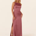 Luxe Satin Bridesmaid Dress with Strappy Back Madeline Gardner