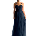 Draped English Net Bridesmaid Dress with Appliqu��s Madeline Gardner