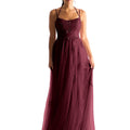 Draped English Net Bridesmaid Dress with Appliqu��s Madeline Gardner