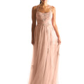 Draped English Net Bridesmaid Dress with Appliqu��s Madeline Gardner