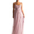 Draped English Net Bridesmaid Dress with Appliqu��s Madeline Gardner
