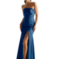 Satin Fit and Flare Bridesmaid Dress with Bow Neckline Madeline Gardner