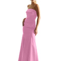 Satin Mermaid Bridesmaid Dress with Cuffed Neckline Madeline Gardner