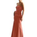 Satin Mermaid Bridesmaid Dress with Cuffed Neckline Madeline Gardner