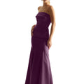 Satin Mermaid Bridesmaid Dress with Cuffed Neckline Madeline Gardner