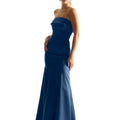 Satin Mermaid Bridesmaid Dress with Cuffed Neckline Madeline Gardner
