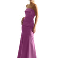 Satin Mermaid Bridesmaid Dress with Cuffed Neckline Madeline Gardner