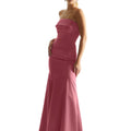 Satin Mermaid Bridesmaid Dress with Cuffed Neckline Madeline Gardner