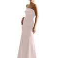 Satin Mermaid Bridesmaid Dress with Cuffed Neckline Madeline Gardner