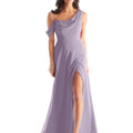 Chiffon Bridesmaid Dress with Asymmetric Draped Neckline Morilee