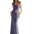 Luxe Satin Bridesmaid Dress with Ruffled Straps Morilee