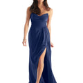 Strapless V-Neck Luxe Satin Bridesmaid Dress Morilee
