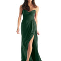 Strapless V-Neck Luxe Satin Bridesmaid Dress Morilee