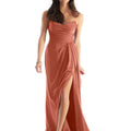 Strapless V-Neck Luxe Satin Bridesmaid Dress Morilee