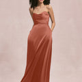 Soft Scoop Luxe Satin Bridesmaid Dress with Pockets Morilee