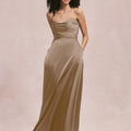 Soft Scoop Luxe Satin Bridesmaid Dress with Pockets Morilee