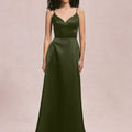 Cat Eye Satin Bridesmaid Dress with Keyhole Back Morilee