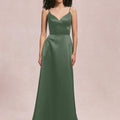 Cat Eye Satin Bridesmaid Dress with Keyhole Back Morilee