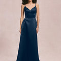 Cat Eye Satin Bridesmaid Dress with Keyhole Back Morilee