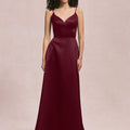 Cat Eye Satin Bridesmaid Dress with Keyhole Back Morilee