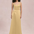 Cat Eye Satin Bridesmaid Dress with Keyhole Back Morilee