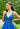 Tulle A-line prom dress with v-neckline and strappy, corset back.