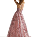Beaded Lace and Glitter Ball Gown Prom Dress