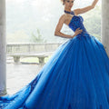 Pattern Sequin and Glitter Tulle Quinceañera Dress Morilee
