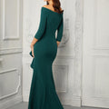Fit and Flare Ruffled Jersey Evening Gown Morilee