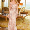 Allover Embroidered Evening Dress Madeline Gardner