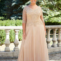 Metallic Mesh Evening Dress with Beading Morilee