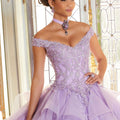 This Vizcaya Collection dress is available in purple, pink, and yellow.