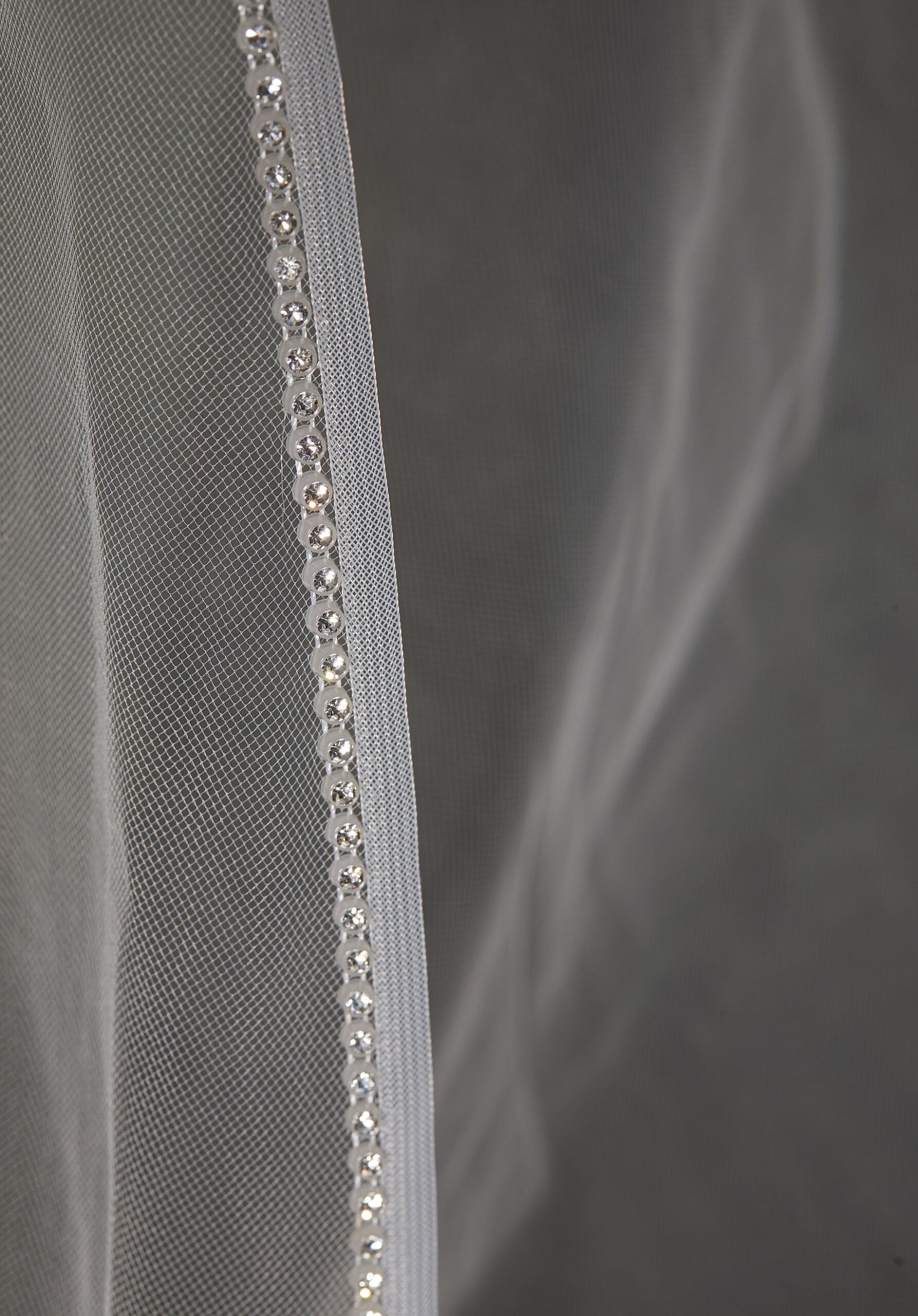 Veil Edged with Narrow Horsehair and Rhinestones Madeline Gardner
