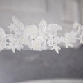 Fingertip Veil Edged with Lace Appliqués with Beads and Sequins Madeline Gardner