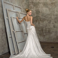 Satin with Embroidery, Tasteful Beaded Plus Size Wedding Dress