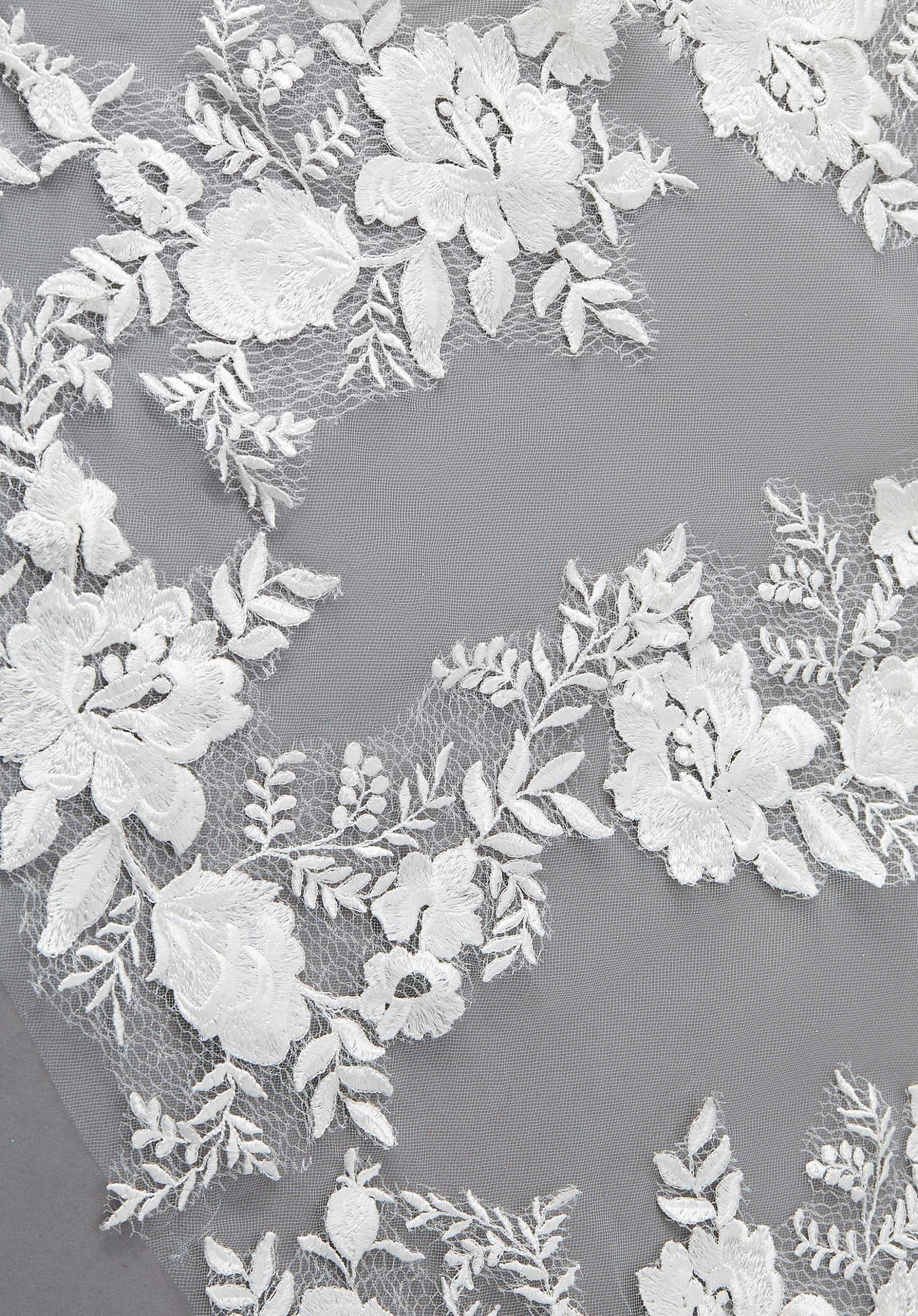 Floral Lace Cathedral Length Veil Madeline Gardner