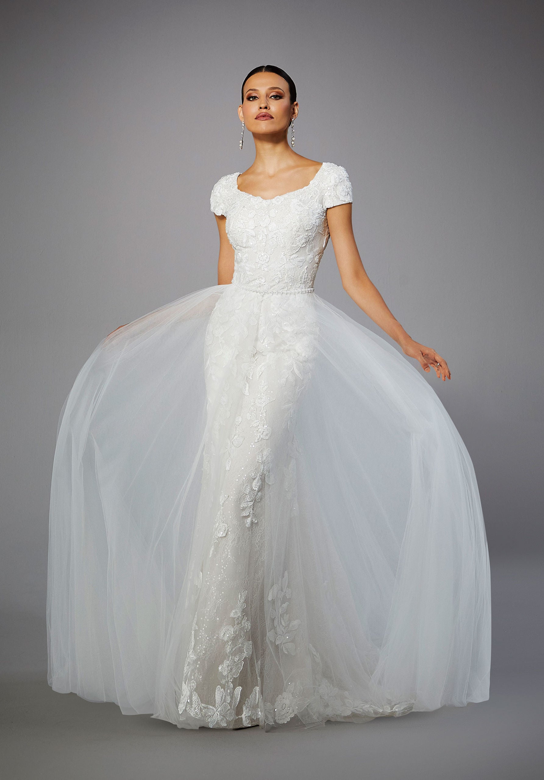 Tulle Overskirt with Beaded Waistband Madeline Gardner