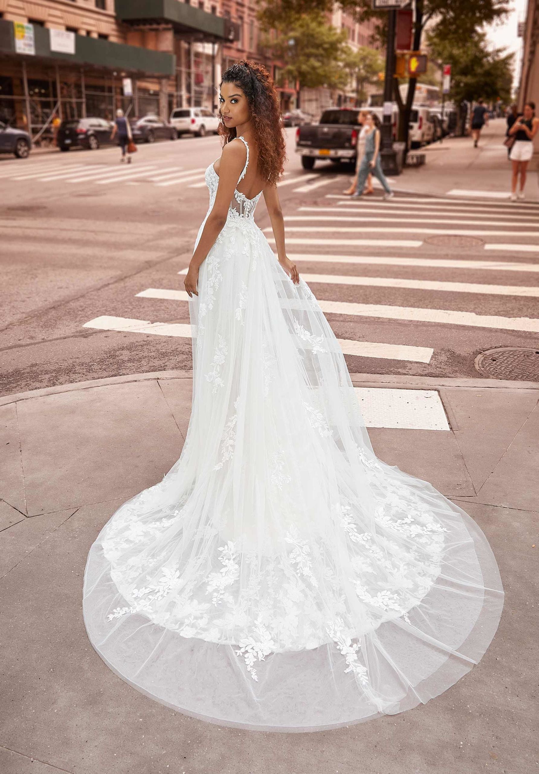 Tulle Overskirt with Frosted Lace Madeline Gardner