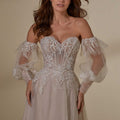 Pouf Long Sleeves with Frosted Embroidery Madeline Gardner
